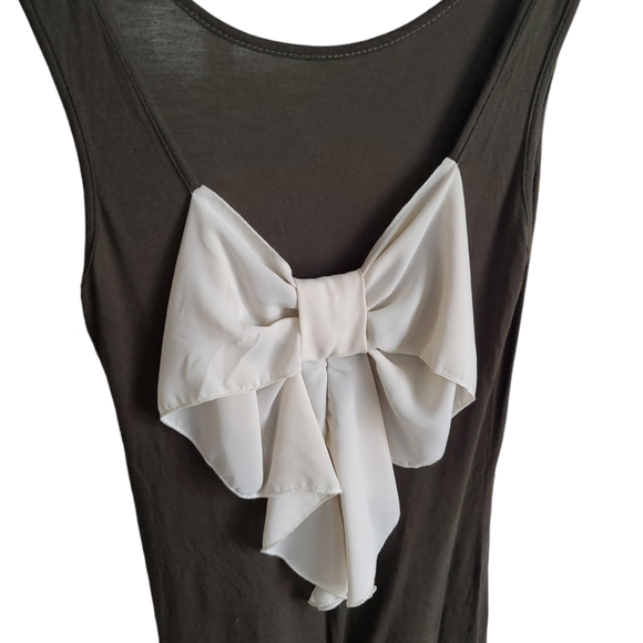 Beautiful Vilo Couture tank dress w/Bow on Back Dark Green size s/m - Picture 5 of 5